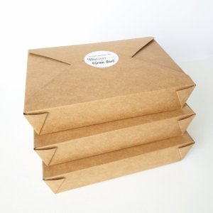 Set of 3 artisan bread kits in a reuseable kraft paper food container