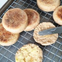 English Muffin made with a BREADISTA bread baking kit