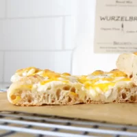 Crumbshot pizza crust made with bread mix Wurzelbrot by BREADISTA