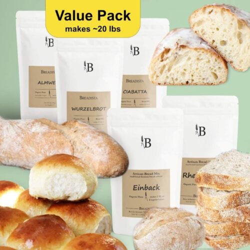 Breadista's Value Pack - 5 organic Bread Mixes for ca 20lbs of homemade bread