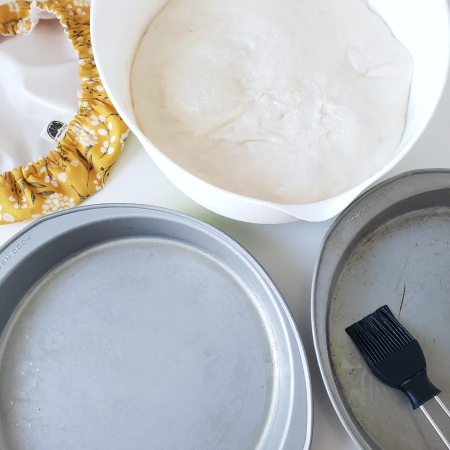 BREADISTA - prepping pans with oil for baking bread