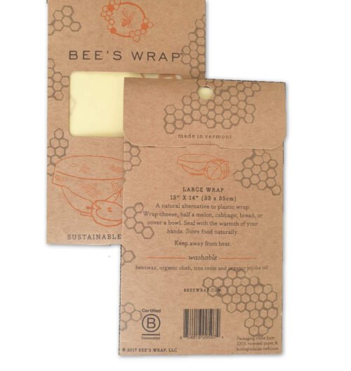 Bees Wrap Single - Size Large - Packaging Front Back