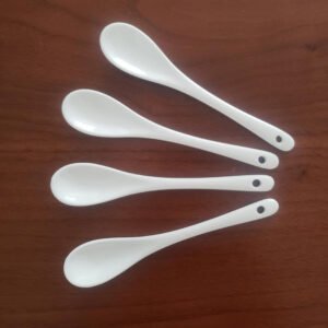 Clearance - Porcelain Egg Spoons - Set of 4 - white