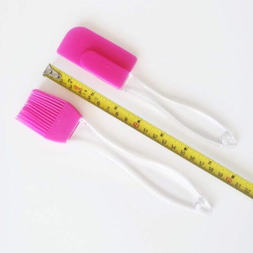 Clearance - Silicon Brush and Spatula - pink