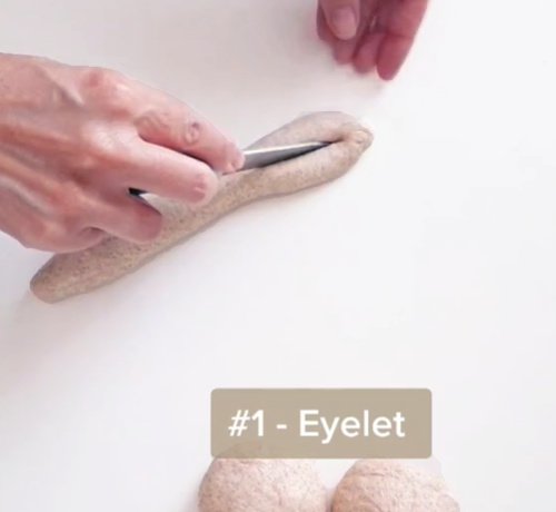 Bagel Shaping Version 'Eyelet' - dough rope get cut with a knife bz BREADISTA for bagel bread mix instructions