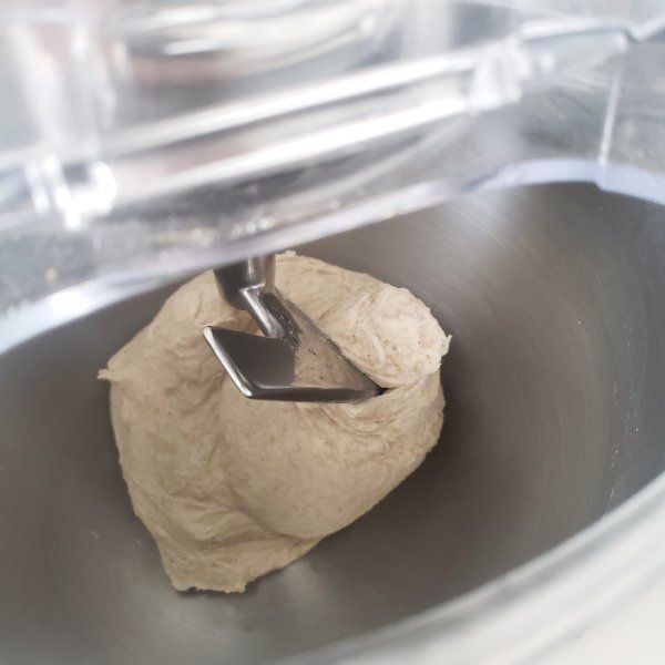 Dough in Machine w hook - closeup