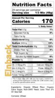 Nutrition Label - BREADISTA's Einback bread mix