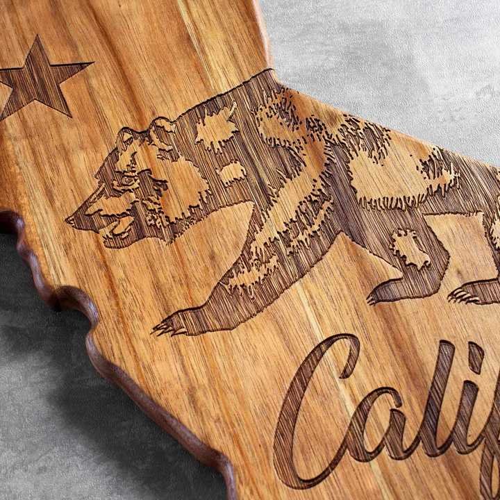 California Cutting Board - Arcacia Wood - Image 2