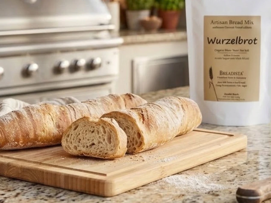Wurzelbrot bread mix, baked loaf